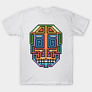 Pixel Spiral Skull T-Shirt